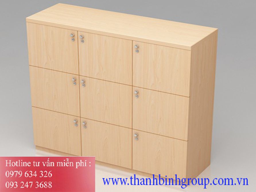 TỦ LOCKER GỖ 09 NGĂN - LKG9N3C